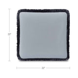 Yasmin Light Blue Faux Mohair Square Cushion by Moe's Home at Eve Furniture