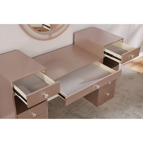 Yasmine Tiffany Blush Vanity Set by Furniture of America at Eve Furniture