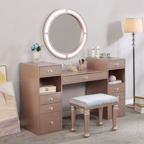 Yasmine Tiffany Blush Vanity Set by Furniture of America at Eve Furniture