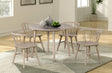 Yate Natural Oak 5-Piece Dining Room Set by Furniture of America at Eve Furniture