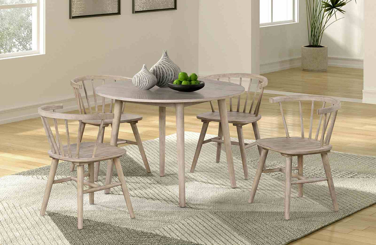 Yate Natural Oak Round Dining Table by Furniture of America at Eve Furniture