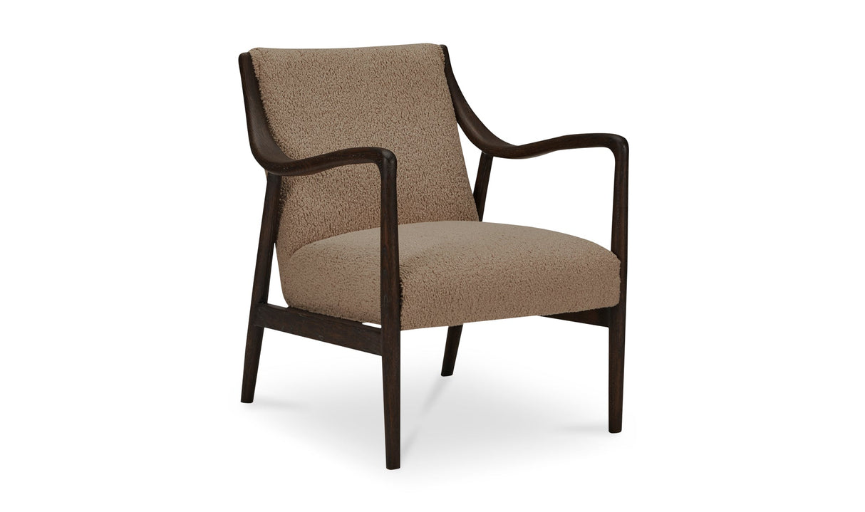 Yates Accent Chair Beige Faux Shearling by Moe's Home at Eve Furniture
