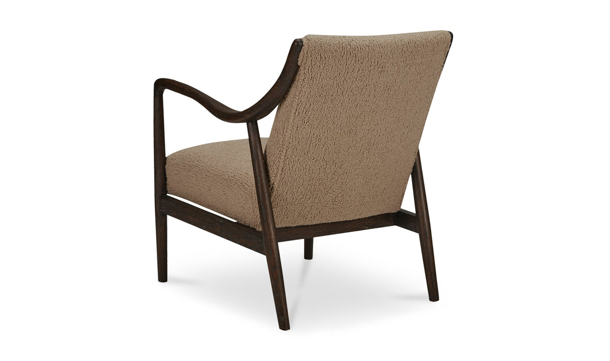 Yates Accent Chair Beige Faux Shearling by Moe's Home at Eve Furniture
