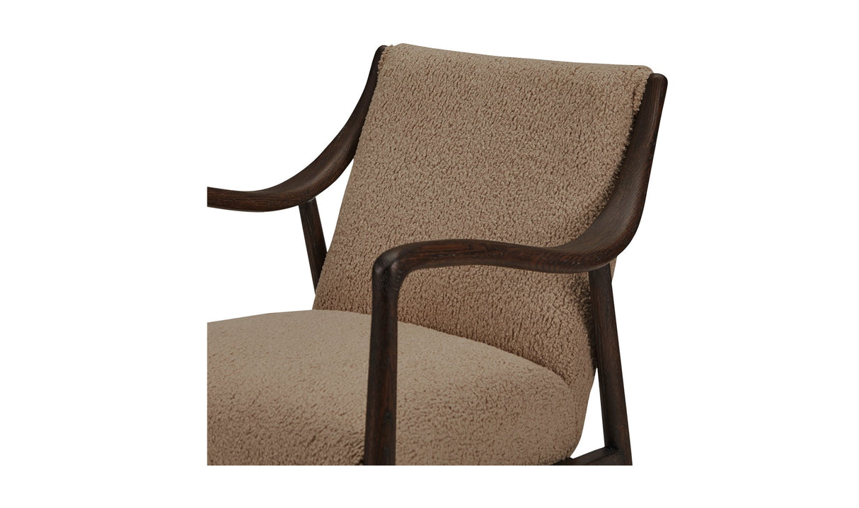 Yates Accent Chair Beige Faux Shearling by Moe's Home at Eve Furniture