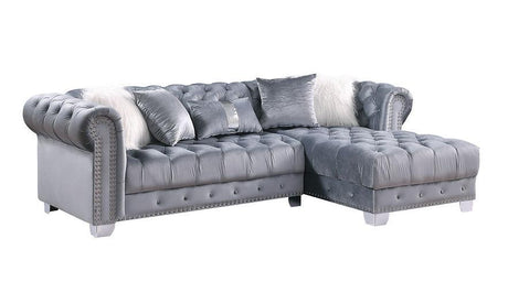 Yaz Grey 2-Piece Right Arm Facing (RAF) Sectional by New Era Innovations at Eve Furniture