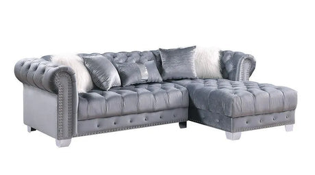 Yaz Grey 2-Piece Right Arm Facing (RAF) Sectional by New Era Innovations at Eve Furniture