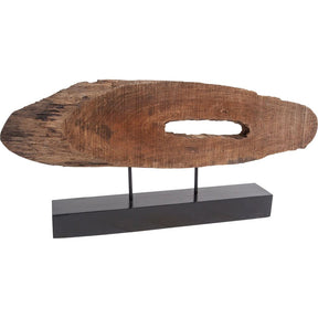 Yeadon I 5L x 34W Brown Shaped Oval Wood Object by Mercana at Eve Furniture
