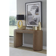 Yeal Leather Upholstered Storage Console Table with Wooden Tray Top by Modus Furniture at Eve Furniture