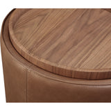Yeal Leather Upholstered Storage End Table with Wooden Tray Top by Modus Furniture at Eve Furniture