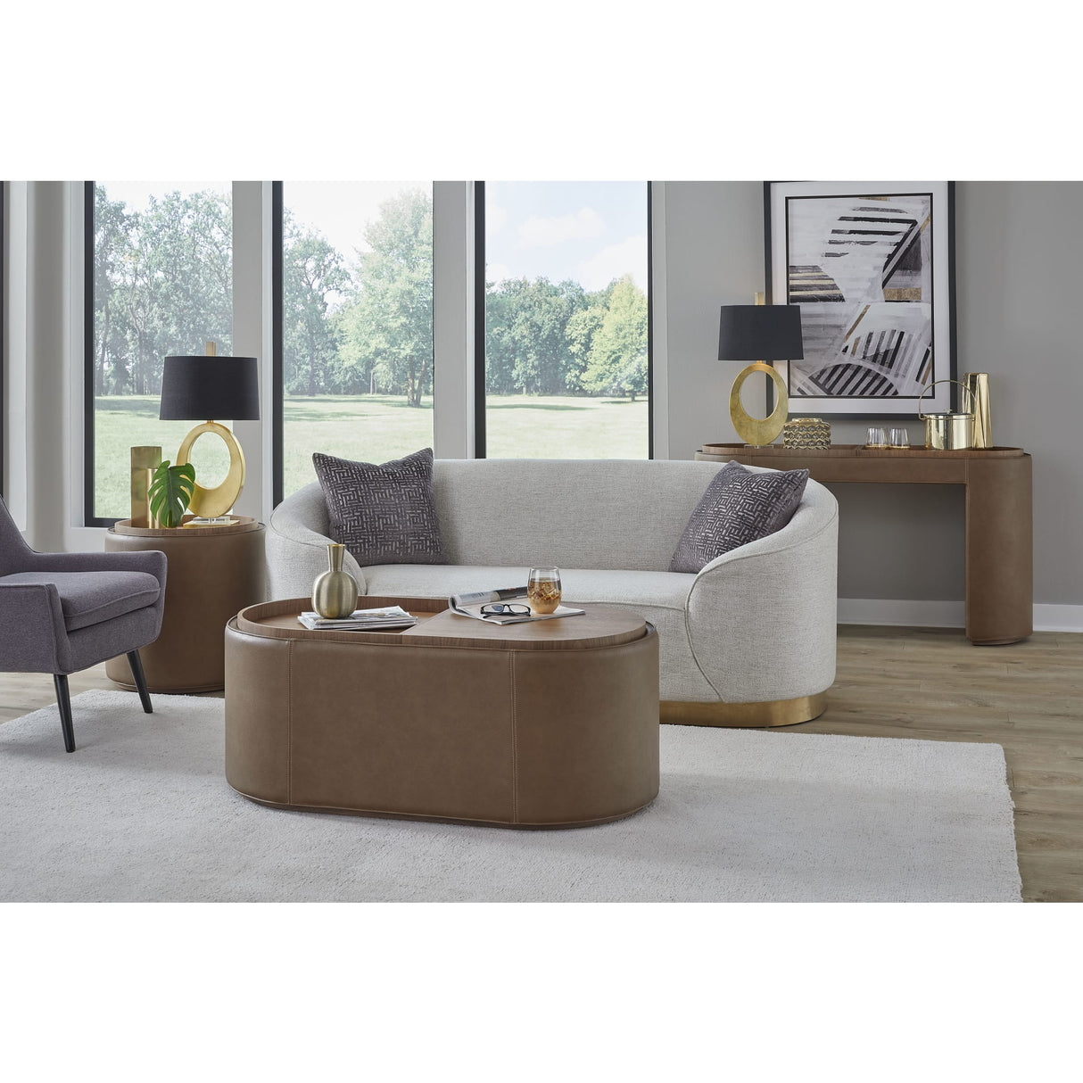 Yeal Leather Upholstered Storage End Table with Wooden Tray Top by Modus Furniture at Eve Furniture