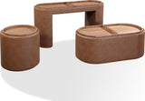 Yeal Sahara Leather Upholstered Storage Coffee Table with Wooden Tray Top and Casters by Modus Furniture at Eve Furniture