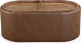 Yeal Sahara Leather Upholstered Storage Coffee Table with Wooden Tray Top and Casters by Modus Furniture at Eve Furniture