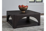 Yellink Black Coffee Table and 2 End Tables by Ashley at Eve Furniture