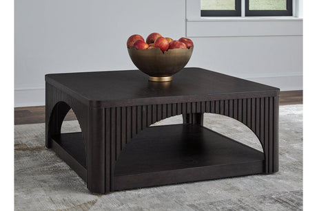 Yellink Black Coffee Table and 2 End Tables by Ashley at Eve Furniture