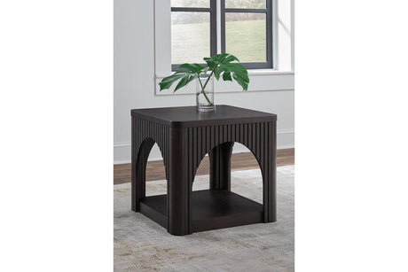 Yellink Black Coffee Table and 2 End Tables by Ashley at Eve Furniture