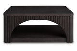 Yellink Black Coffee Table and 2 End Tables by Ashley at Eve Furniture