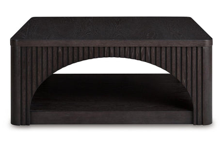 Yellink Black Coffee Table and 2 End Tables by Ashley at Eve Furniture