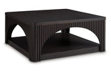 Yellink Black Coffee Table and 2 End Tables by Ashley at Eve Furniture