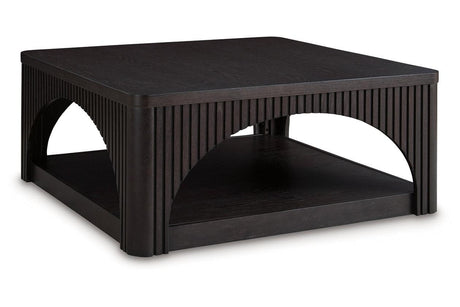 Yellink Black Coffee Table and 2 End Tables by Ashley at Eve Furniture