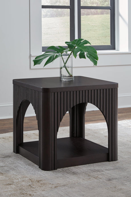 Yellink Black End Table by Ashley at Eve Furniture