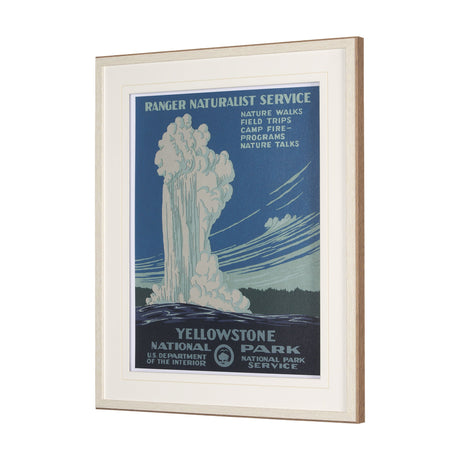 Yellowstone National Park by The Vinatage Collection a Framed Art Print Matted under Glass by Mercana at Eve Furniture