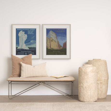 Yellowstone National Park by The Vinatage Collection a Framed Art Print Matted under Glass by Mercana at Eve Furniture