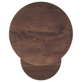 Yency Mango Brown 2-Piece Solid Wood Round Nesting Table by Coaster at Eve Furniture