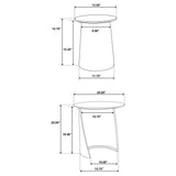 Yency Mango Brown 2-Piece Solid Wood Round Nesting Table by Coaster at Eve Furniture