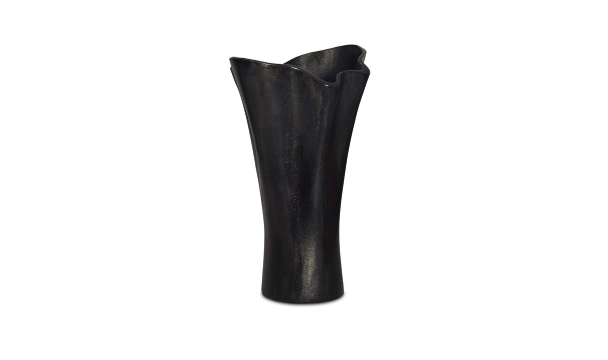 Yeri Cast Aluminum Vase Black by Moe's Home at Eve Furniture