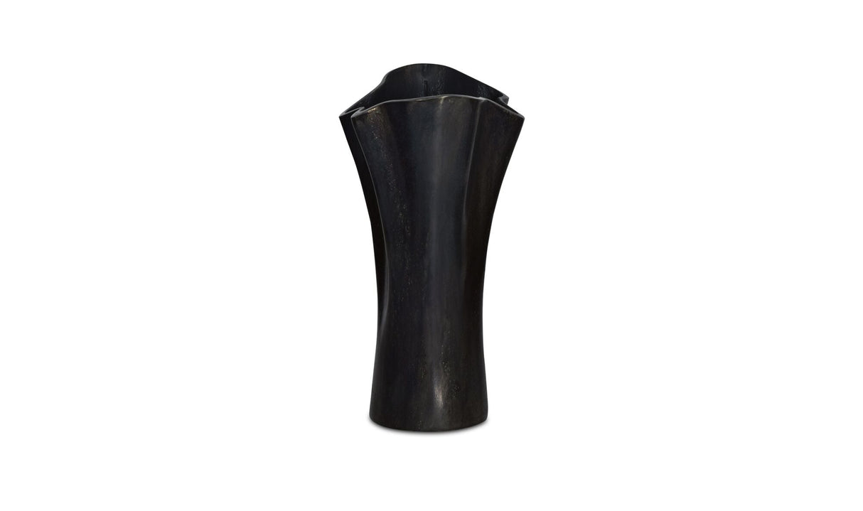 Yeri Cast Aluminum Vase Black by Moe's Home at Eve Furniture