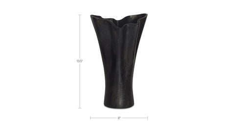 Yeri Cast Aluminum Vase Black by Moe's Home at Eve Furniture