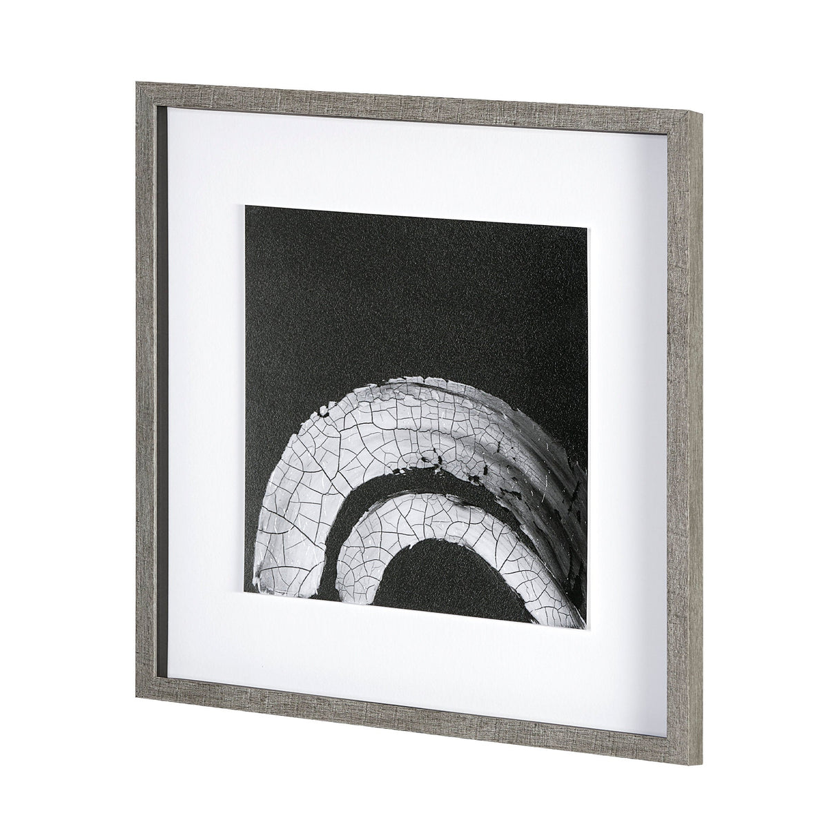 Ying (Black) by Mercana Studio a Hand Embellished Textured Framed Art Print Matted under Glass by Mercana at Eve Furniture
