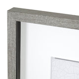 Ying (Black) by Mercana Studio a Hand Embellished Textured Framed Art Print Matted under Glass by Mercana at Eve Furniture