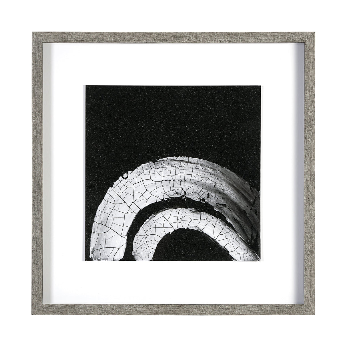 Ying (Black) by Mercana Studio a Hand Embellished Textured Framed Art Print Matted under Glass by Mercana at Eve Furniture