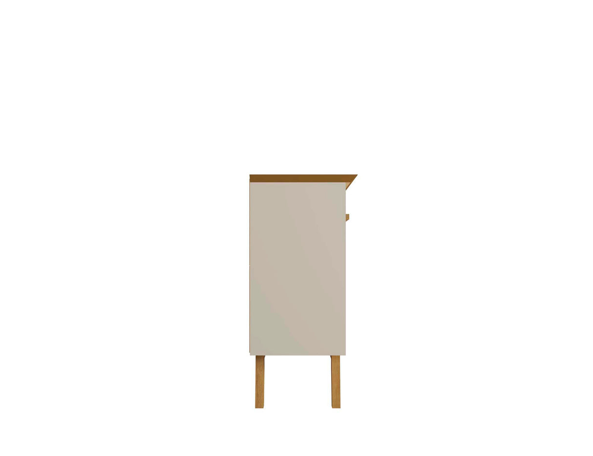 Yonkers 62.99 Sideboard in Off White and Cinnamon by Manhattan Comfort at Eve Furniture