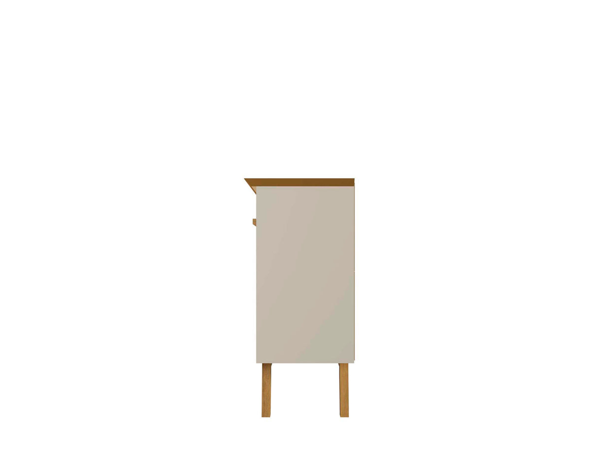 Yonkers 62.99 Sideboard in Off White and Cinnamon by Manhattan Comfort at Eve Furniture