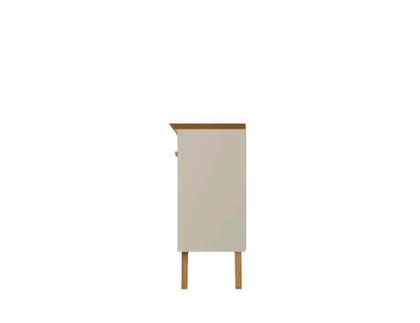 Yonkers 62.99 Sideboard in Off White and Cinnamon by Manhattan Comfort at Eve Furniture