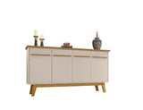 Yonkers 62.99 Sideboard in Off White and Cinnamon by Manhattan Comfort at Eve Furniture