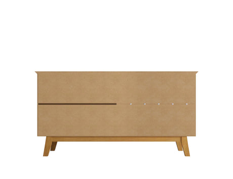 Yonkers 62.99 Sideboard in Off White and Cinnamon by Manhattan Comfort at Eve Furniture