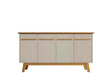 Yonkers 62.99 Sideboard in Off White and Cinnamon by Manhattan Comfort at Eve Furniture