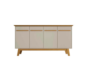 Yonkers 62.99 Sideboard in Off White and Cinnamon by Manhattan Comfort at Eve Furniture