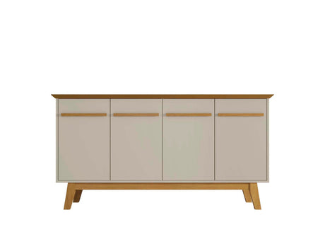 Yonkers 62.99 Sideboard in Off White and Cinnamon by Manhattan Comfort at Eve Furniture