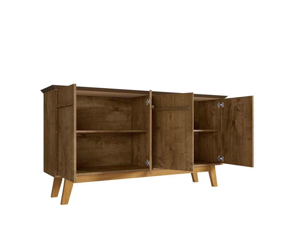Yonkers 62.99 Sideboard in Rustic Brown by Manhattan Comfort at Eve Furniture