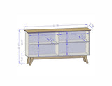 Yonkers 62.99 Sideboard in White by Manhattan Comfort at Eve Furniture