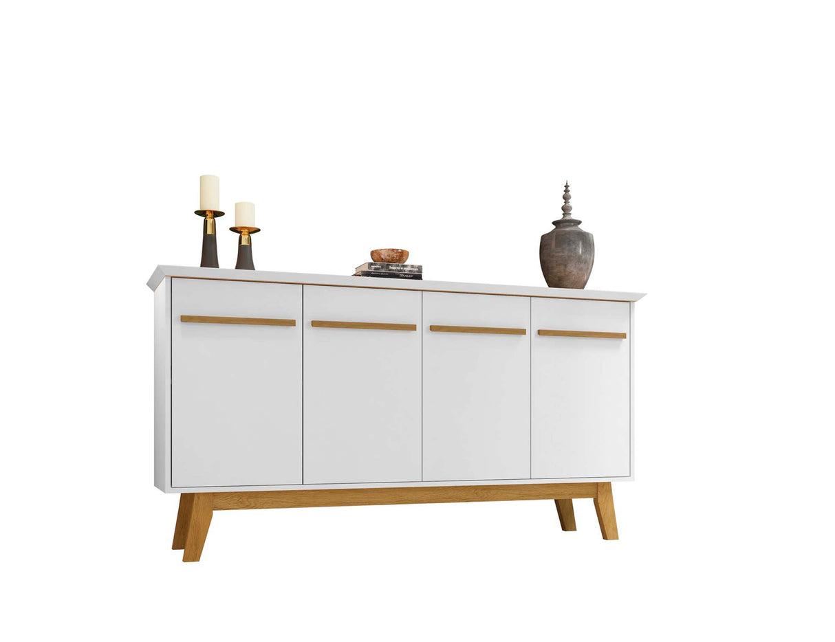 Yonkers 62.99 Sideboard in White by Manhattan Comfort at Eve Furniture