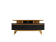 Yonkers 62.99 TV Stand in Black and Cinnamon by Manhattan Comfort at Eve Furniture