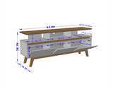 Yonkers 62.99 TV Stand in Off White and Cinnamon by Manhattan Comfort at Eve Furniture