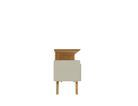 Yonkers 62.99 TV Stand in Off White and Cinnamon by Manhattan Comfort at Eve Furniture