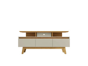 Yonkers 62.99 TV Stand in Off White and Cinnamon by Manhattan Comfort at Eve Furniture