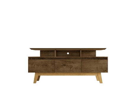 Yonkers 62.99 TV Stand in Rustic Brown by Manhattan Comfort at Eve Furniture